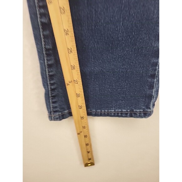 Earl Womens Jeans Blue 10 Denim Slim Boot Cut Western Rhinestone Pockets - Picture 9 of 16